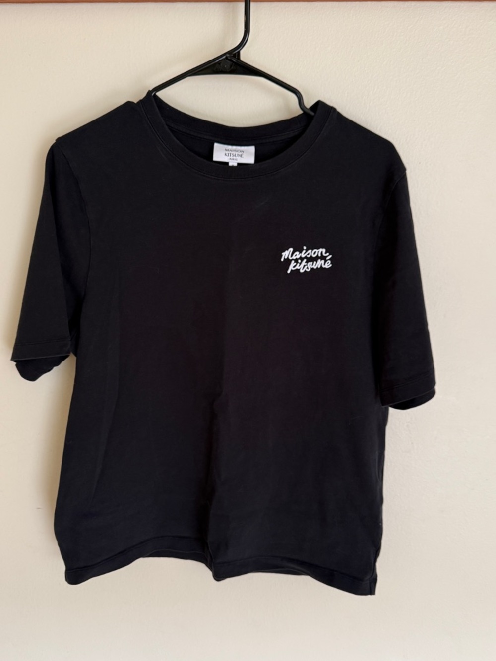 MAISON KITSUNE Black Logo Crewneck T-Shirt